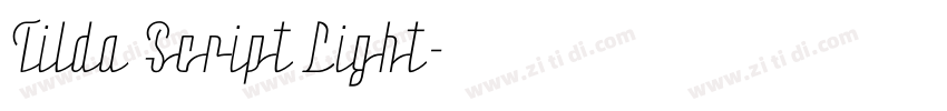 Tilda Script Light字体转换